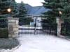 Canadian wrought iron driveway gates in Ontario Canada